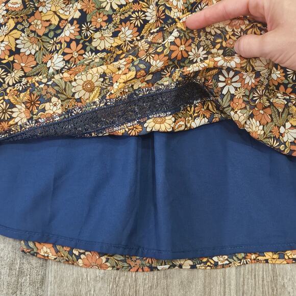 Lost + Wander Dress Womens Size XS Flower Power Mini Mock Neck Balloon Sleeve - Picture 10 of 16